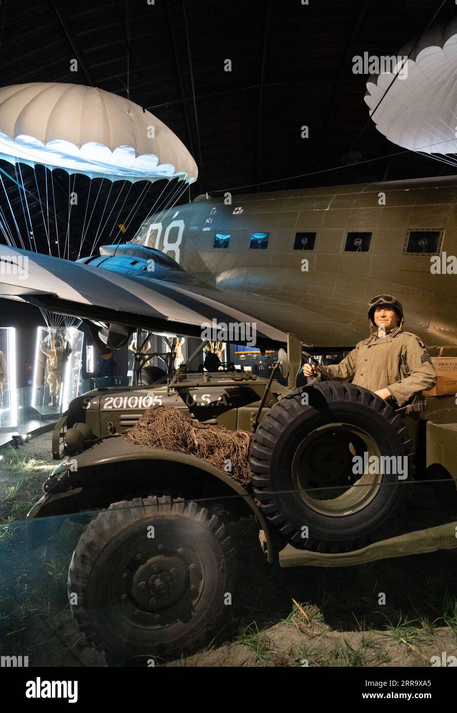 Il Museo Airborne di Sainte-Mère-Église, Francia Foto Stock