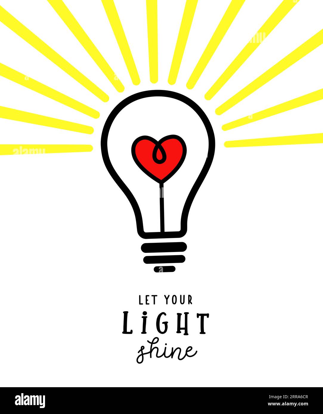 Lascia brillare la tua luce con la stampa christian Lettering. Matteo 5:16 - versi biblici per il design delle magliette. Calligrafia frase disegnata a mano Illustrazione Vettoriale