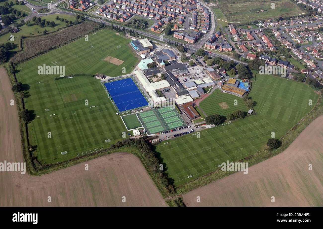 Vista aerea del re la Scuola di Chester, Cheshire, Regno Unito Foto Stock
