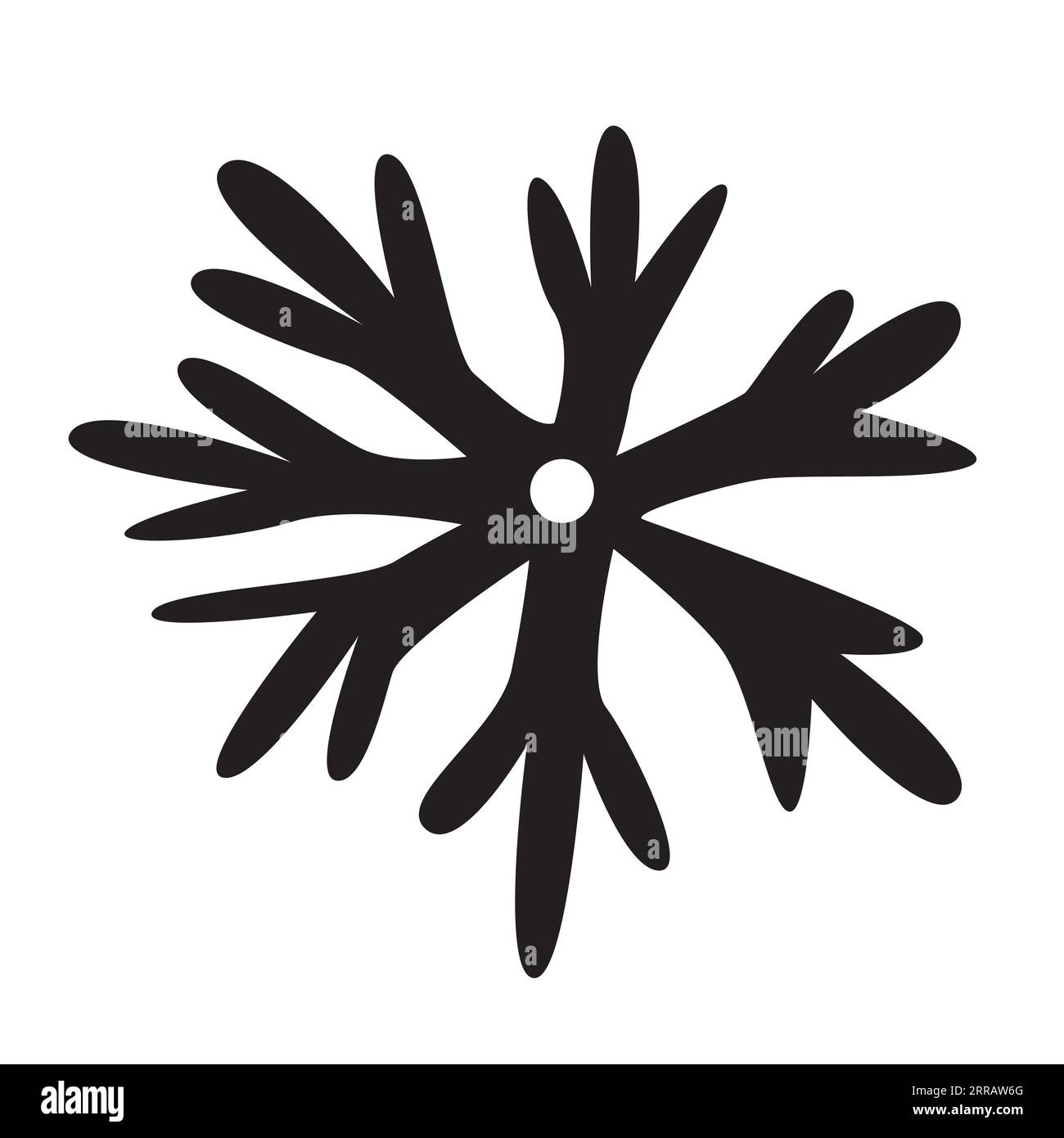 elegante icona a forma di fiocco nero disegnata a mano isolata Illustrazione Vettoriale