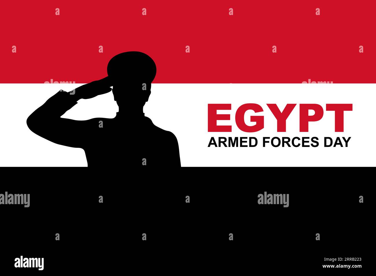 Egypt Armed Forces Day background. Illustrazione vettoriale. Foto Stock