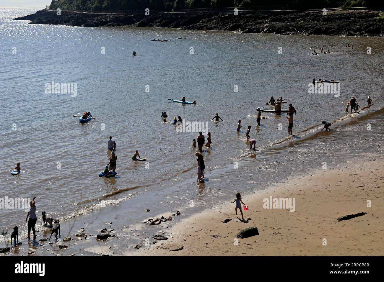 Jackson's Bay, il giorno più caldo dell'anno di Barry Island - settembre 2023. Foto Stock