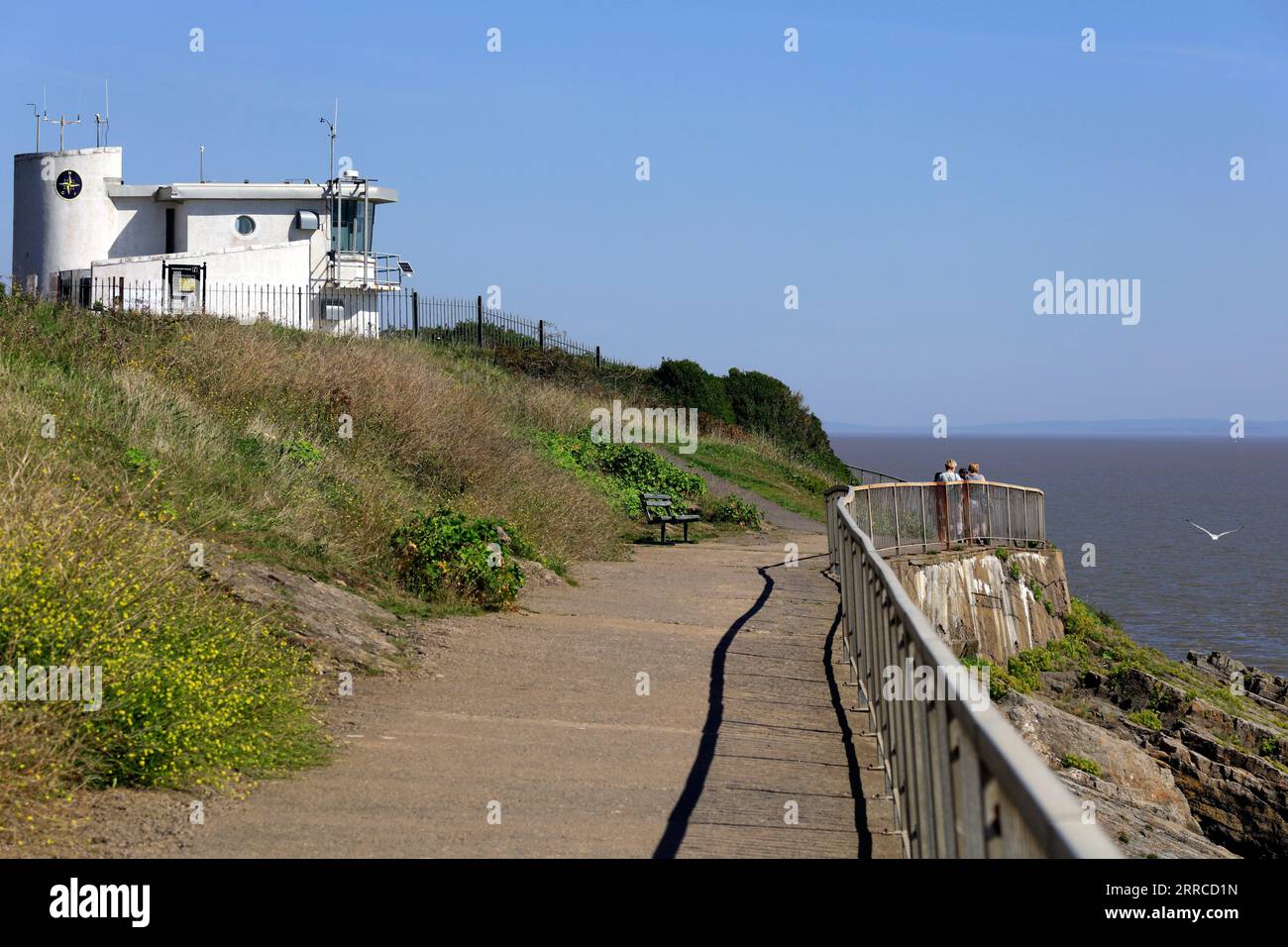 Stazione di osservazione della guardia costiera di nelll's Point, Barry Island tra Jacksons Bay e Whitmore Bay. Settembre 2023 Foto Stock