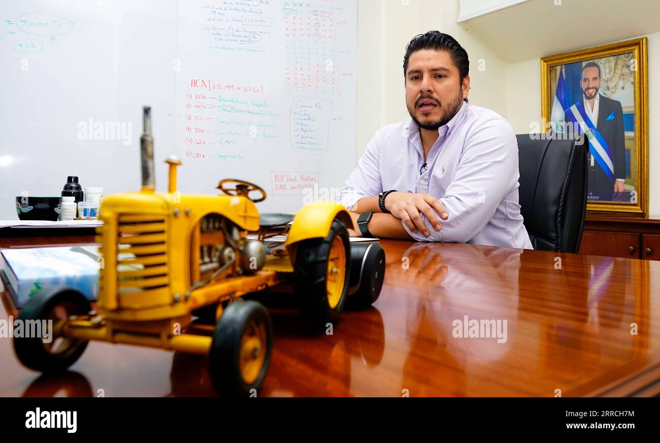 211106 -- SAN SALVADOR, 6 novembre 2021 -- il ministro salvadoregno dell'agricoltura e dell'allevamento David Martinez riceve un'intervista con Xinhua a San Salvador, El Salvador, 22 ottobre 2021. La Cina è un partner strategico per la crescita agricola di El Salvador, mentre la nazione centroamericana cerca di rafforzare il settore e di aumentare la produzione, ha affermato David Martinez. PER ANDARE CON l'intervista: La Cina partner strategico nella crescita agricola di El Salvador, afferma il ministro salvadoregno foto di /Xinhua EL SALVADOR-SAN SALVADOR-DAVID MARTINEZ-INTERVISTA AlexanderxPena PUBLICATIONxNOTxINxCHN Foto Stock