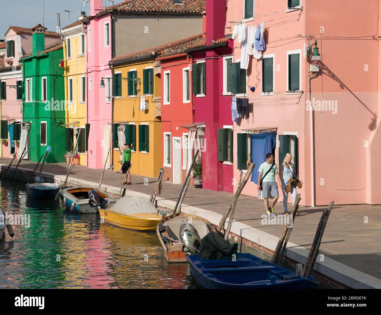 Sull'isola di Burano, vicino a Venezia, Italia Foto Stock