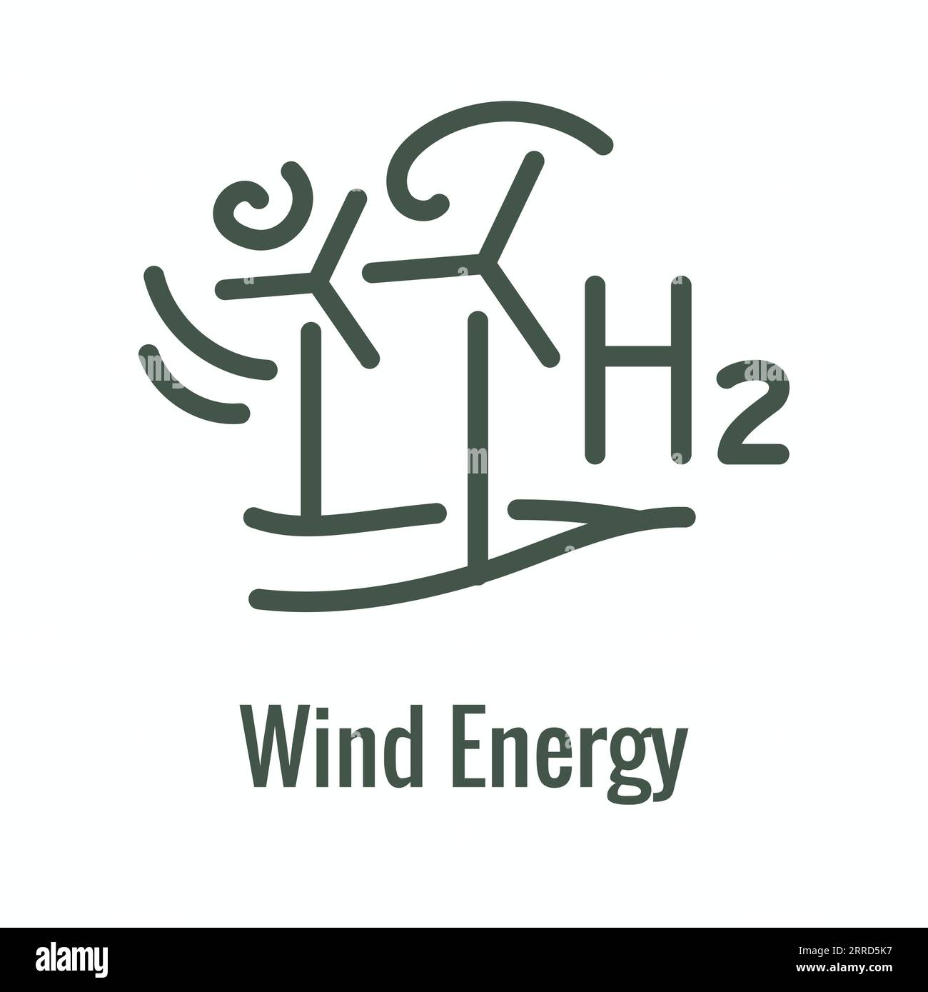 Pulire la produzione di idrogeno con il set di icone Green Energy Illustrazione Vettoriale