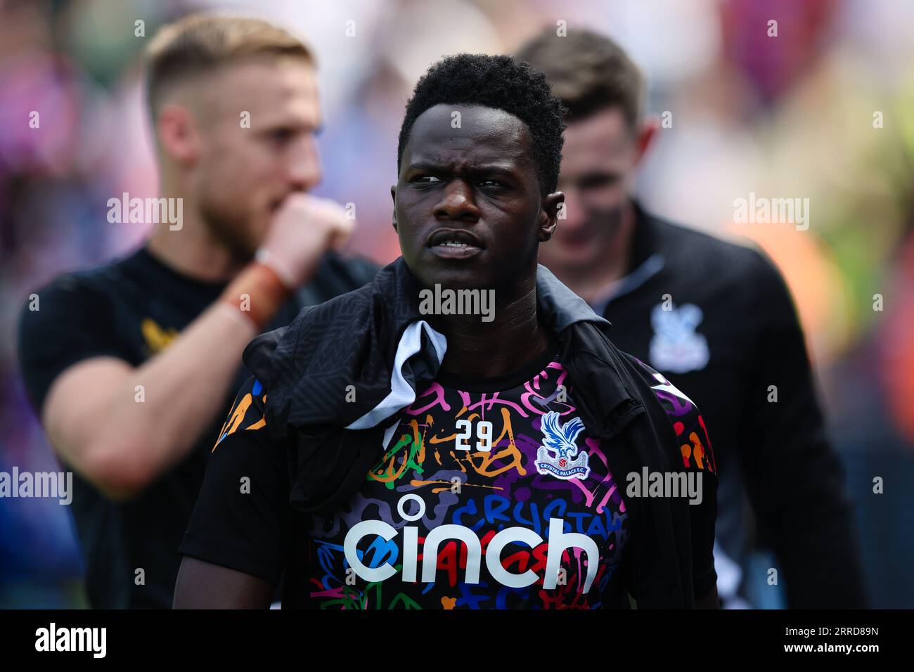 LONDON, UK - 3 settembre 2023: Naouirou Ahamada del Crystal Palace prima della partita di Premier League tra Crystal Palace FC e Wolverhampton Wandere Foto Stock