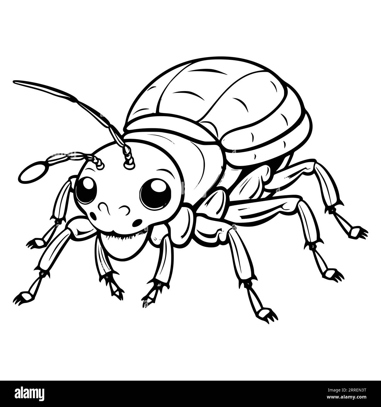 Pagina da colorare per bambini Bed Bugs Illustrazione Vettoriale