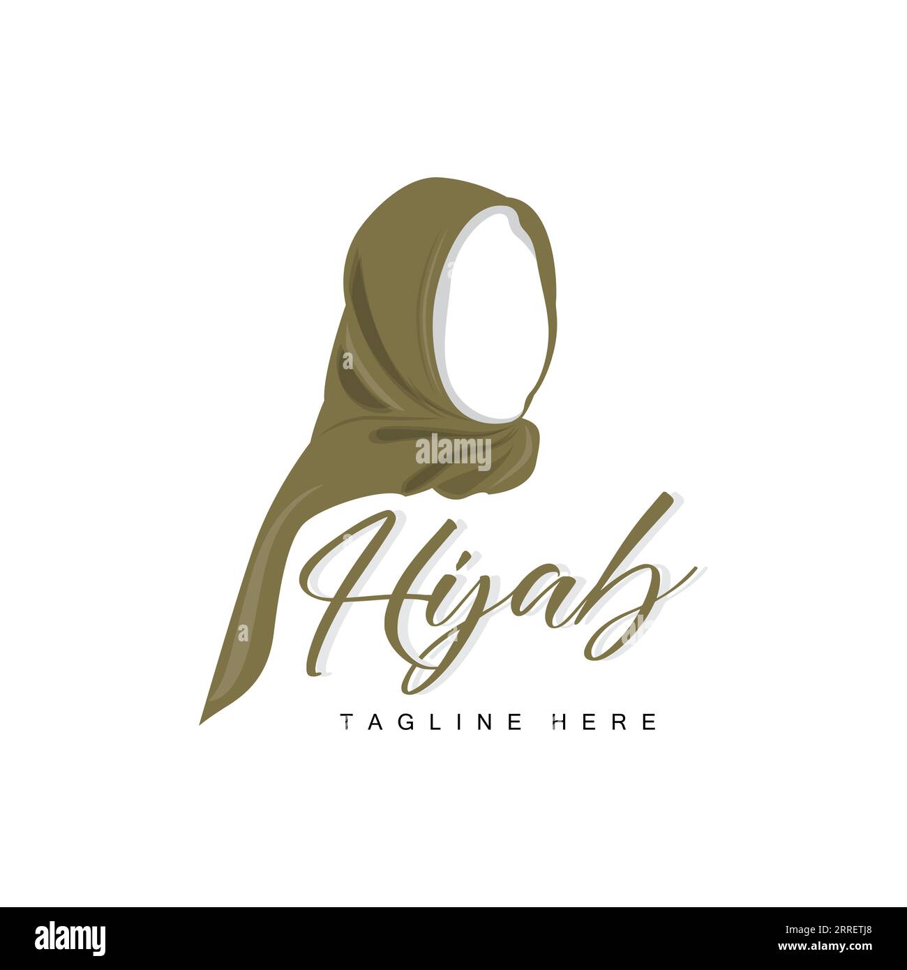 Logo hijab, marchio Vector di prodotti di moda, design boutique Hijab donne musulmane Illustrazione Vettoriale