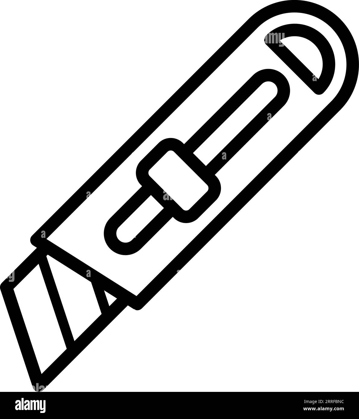 Icona a lama taglierina lineare come contorno modificabile per il progetto Illustrazione Vettoriale