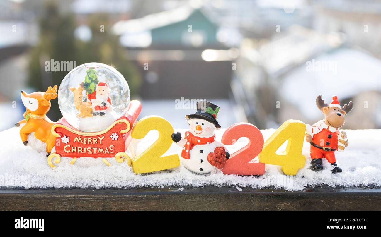 Non vedo l'ora delle vacanze di Natale. Felice anno nuovo 2024 numeri