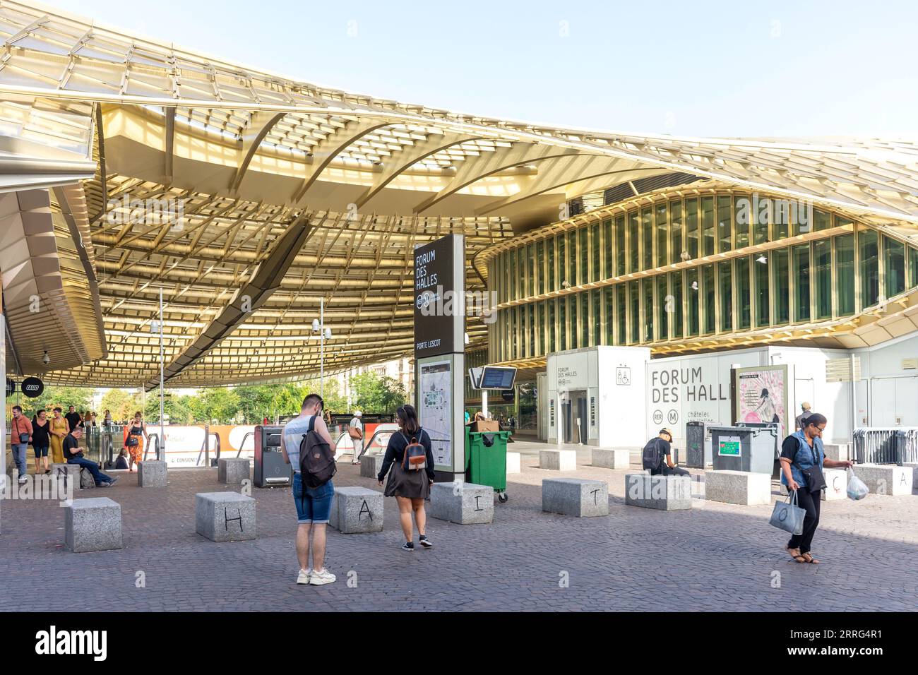 Ingresso a Westfield Forum des Halles, porte Berger, Les Halles, Parigi, Île-de-France, Francia Foto Stock