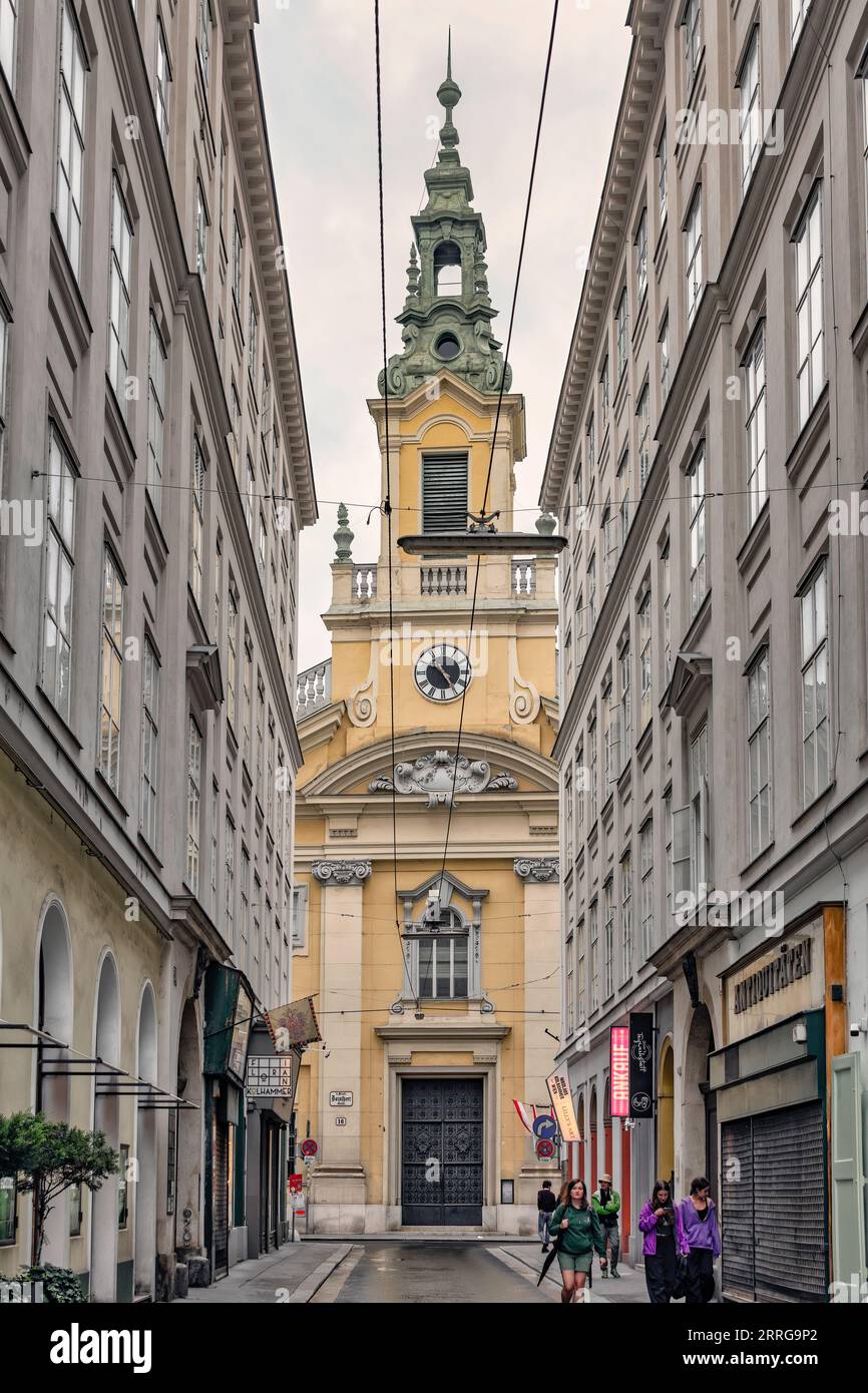 Evangelische Kirche Augsburgischen und Helvetischen Bekenntnisses in Österreich Dorotheergasse Foto Stock