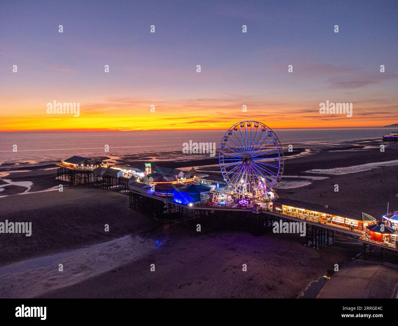 Blackpool Central Pier Foto Stock