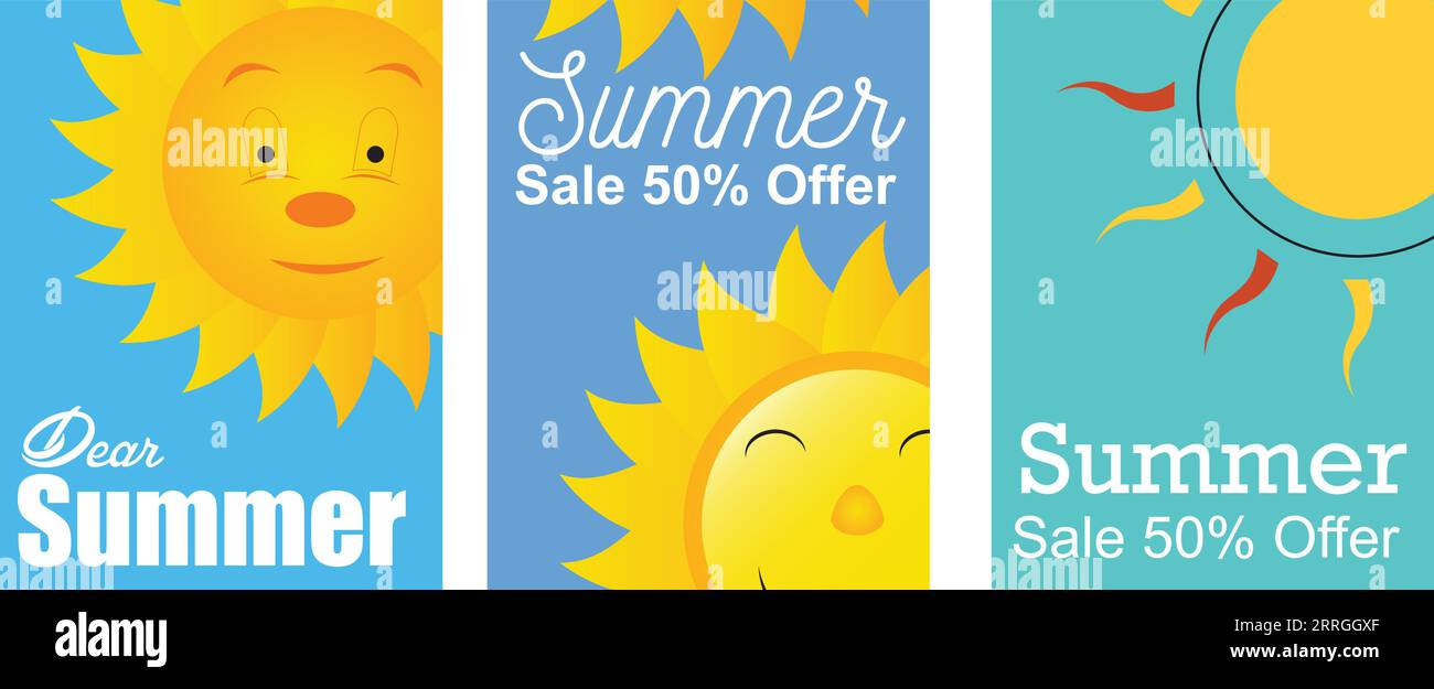 Offerta natalizia per poster e banner di vendita estiva per supporti cartacei e digitali Illustrazione Vettoriale