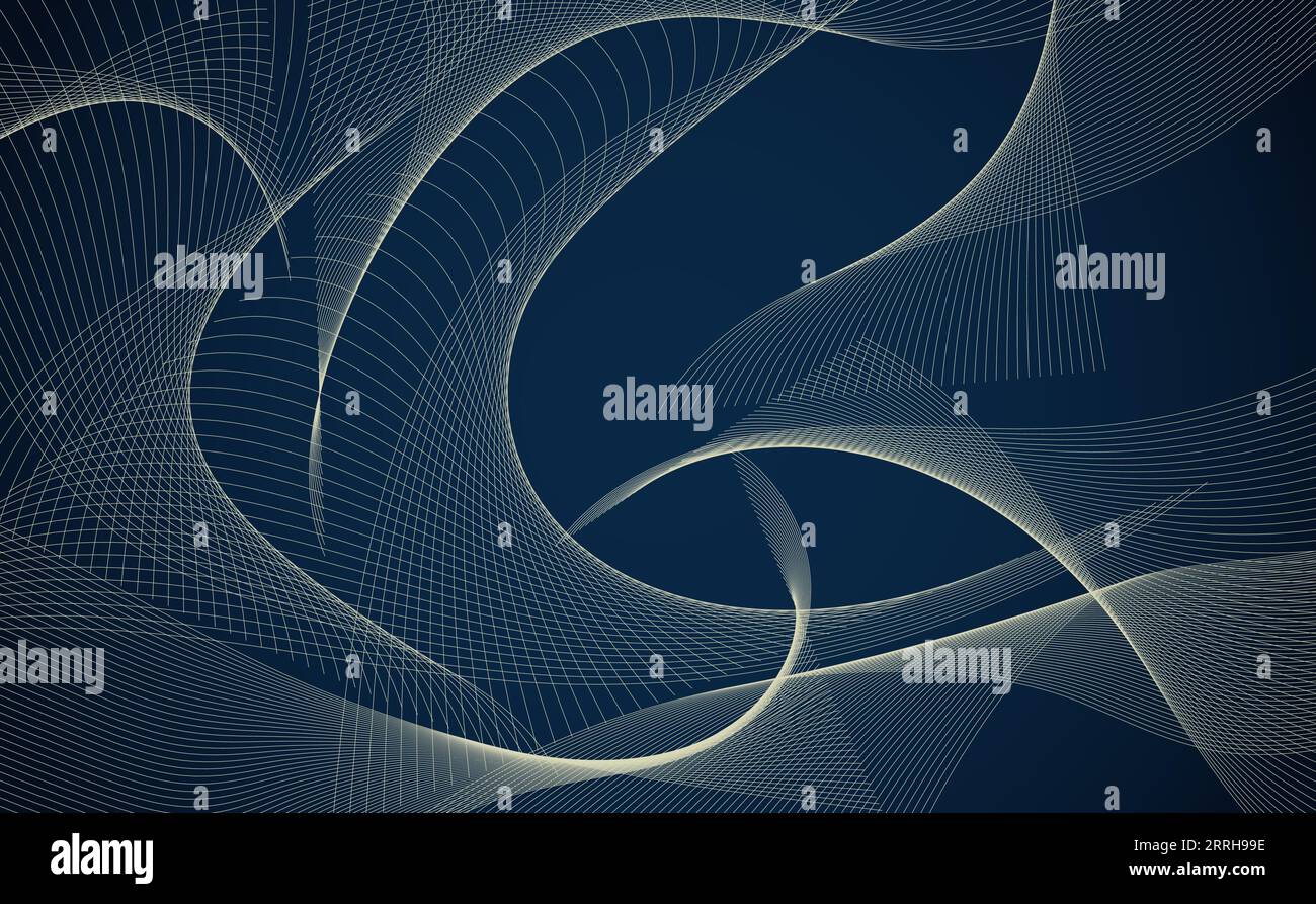 Le linee dorate curano lo sfondo astratto di lusso Illustrazione Vettoriale