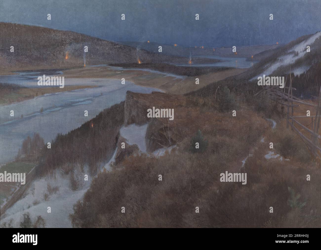 Walpurgis Night in Bergslagen, Grang&#xe4;rde in Dalarna, 1896. Foto Stock
