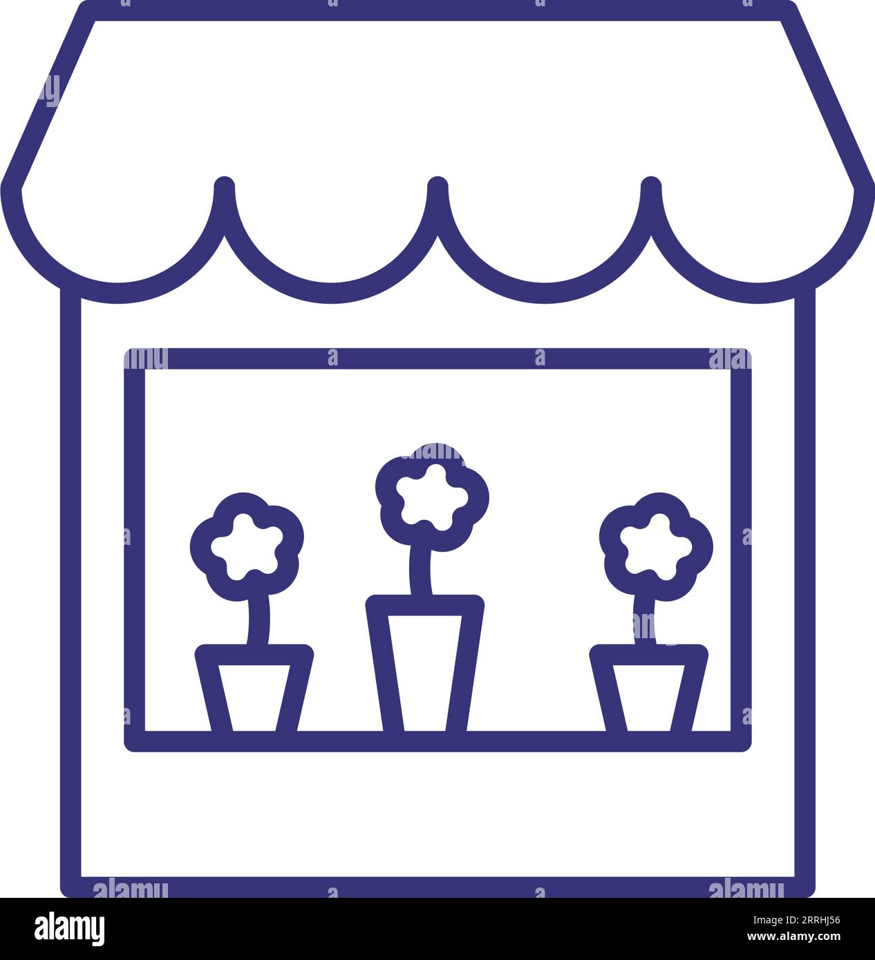 Icona della linea di fiori Illustrazione Vettoriale