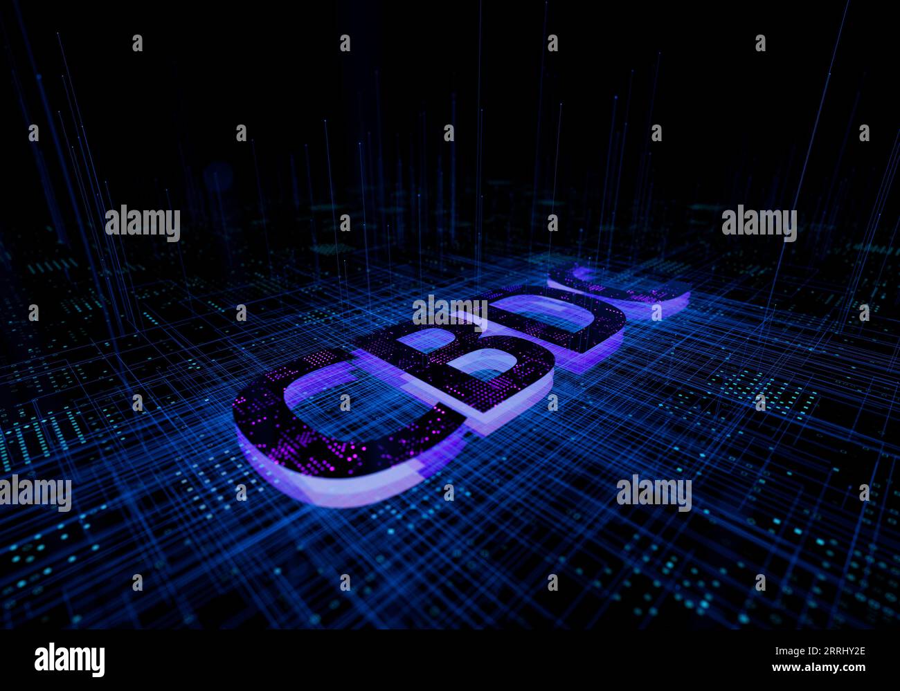 Finanza digitale Banca centrale valuta digitale intech Foto Stock