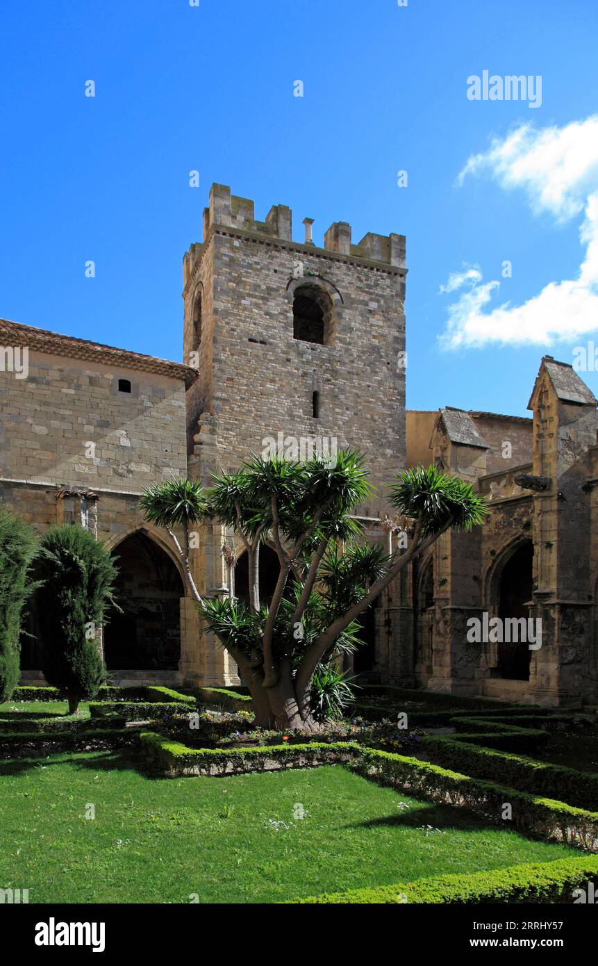 Palazzo degli Arcivescovi, St Just e Cattedrale di St-Pasteur. Piazza del Municipio. Narbonne, Occitanie, Francia Foto Stock
