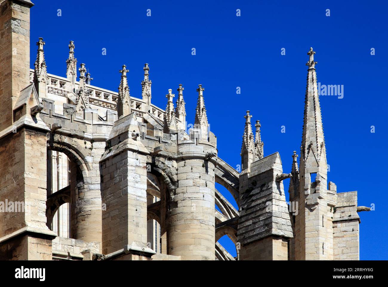 Palazzo degli Arcivescovi, St Just e Cattedrale di St-Pasteur. Piazza del Municipio. Narbonne, Occitanie, Francia Foto Stock