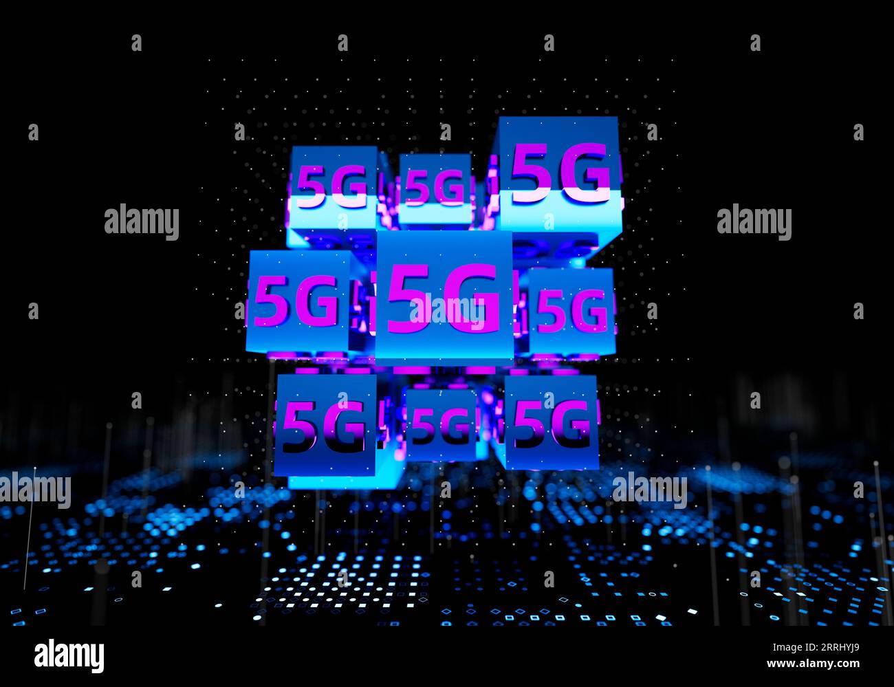 Tecnologia digitale 5G trasmissione dati e tecnologia intelligente Foto Stock