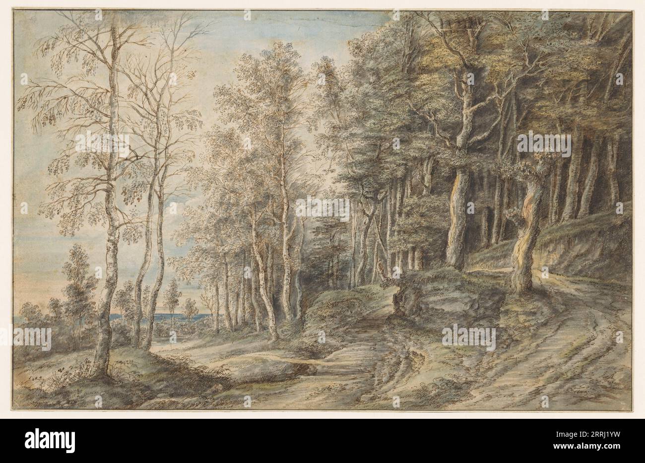 Paesaggio forestale, 1605-1673. Foto Stock