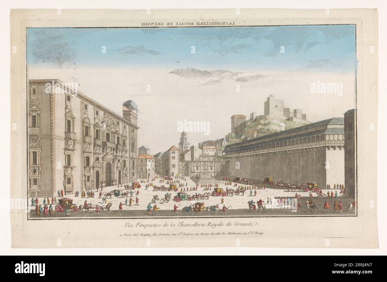 Vista del Real Chanciller&#xed;a a Granada, 1735-1805. Foto Stock
