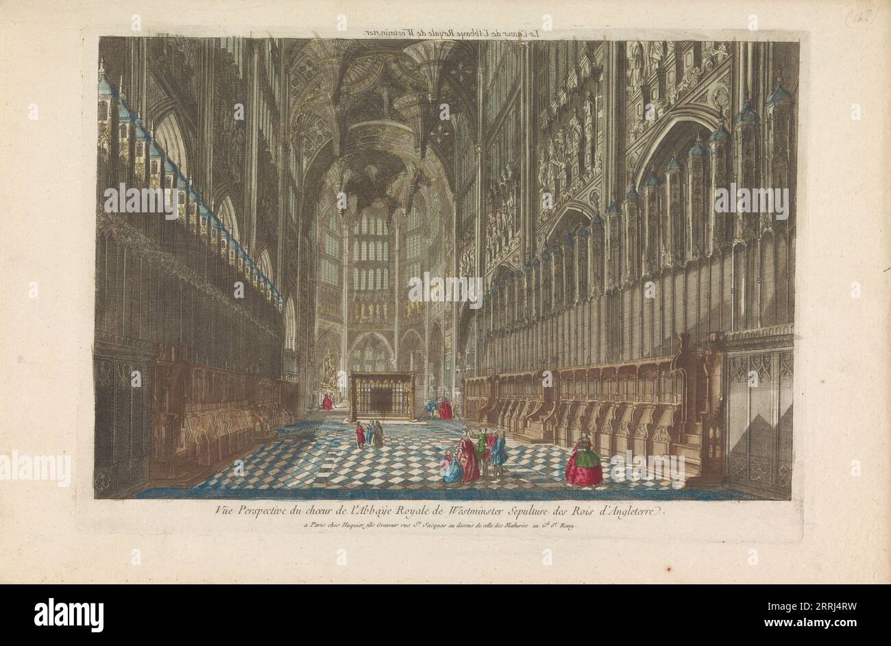 Veduta del coro dell'Abbazia di Westminster a Londra, 1735-1805. Foto Stock