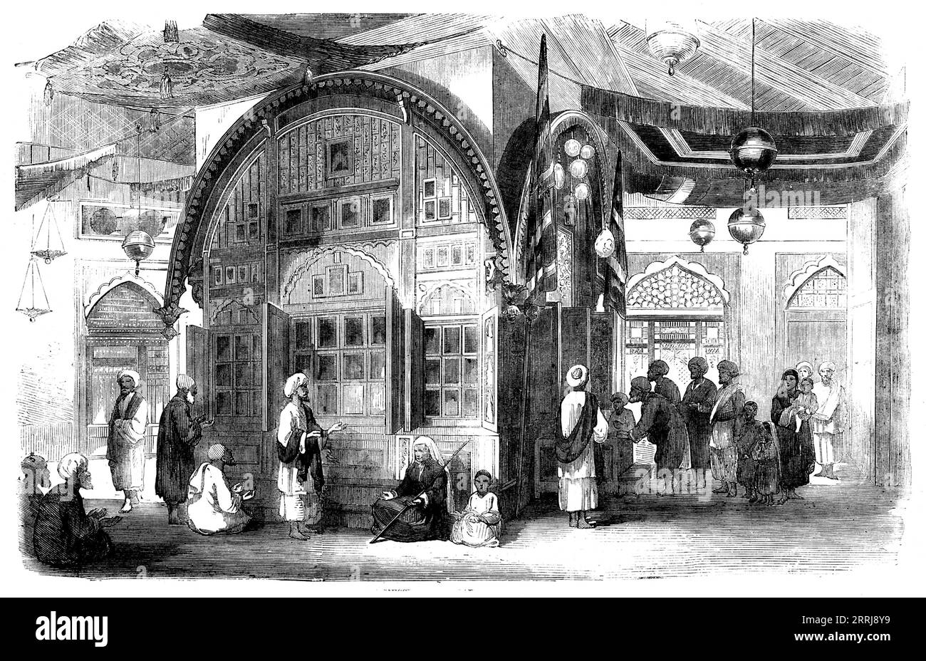 Tomb of a Mussulman - disegnato da W. Carpenter, giugno 1858. Da "Illustrated London News", 1858. Foto Stock