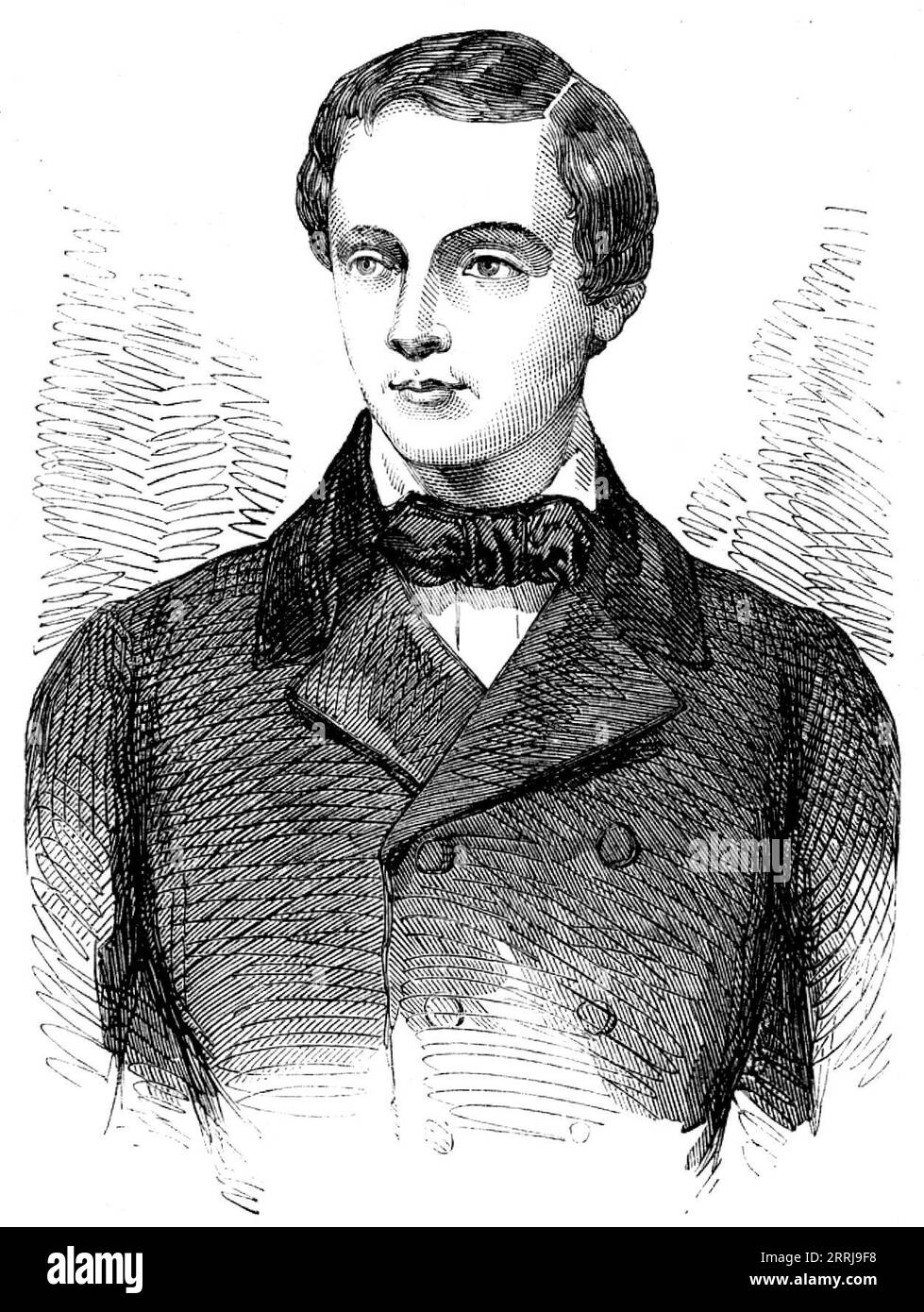 Sua altezza reale il Principe d'Orange, 1858. "Le città d'Olanda... indossano il loro abbigliamento natalizio, per pagare il dovuto onore [al principe] per aver raggiunto la sua maggioranza. La Costituzione d'Olanda prevede che nessun soggetto di sua Maestà avrà l'età prima del suo ventitreesimo compleanno, ma che il re abbia l'età al suo diciottesimo compleanno. Il principe d'Orange completò il suo diciottesimo anno sabato scorso; e, poiché sua altezza reale è ancora un soggetto, molti pensarono che il re intendesse abdicare in favore di suo figlio. Da qui le voci su questo argomento che fluttuavano sui francesi e.. Foto Stock