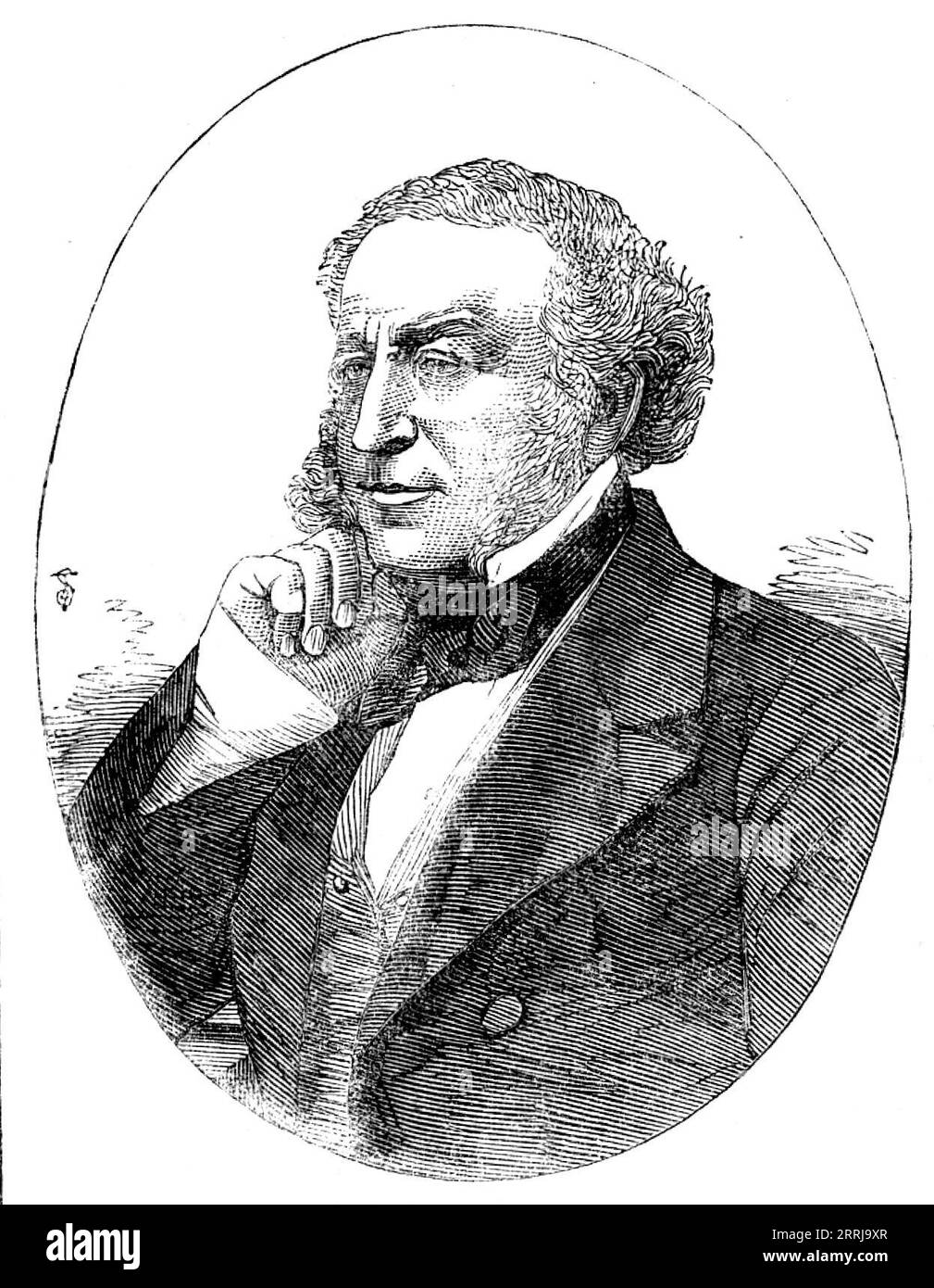 Richard Davey, M.P. per la Cornovaglia (West), da una fotografia di Mayall, 1858. Politico britannico, giudice di pace e vice tenente della contea di Cornovaglia. Da "Illustrated London News", 1858. Foto Stock