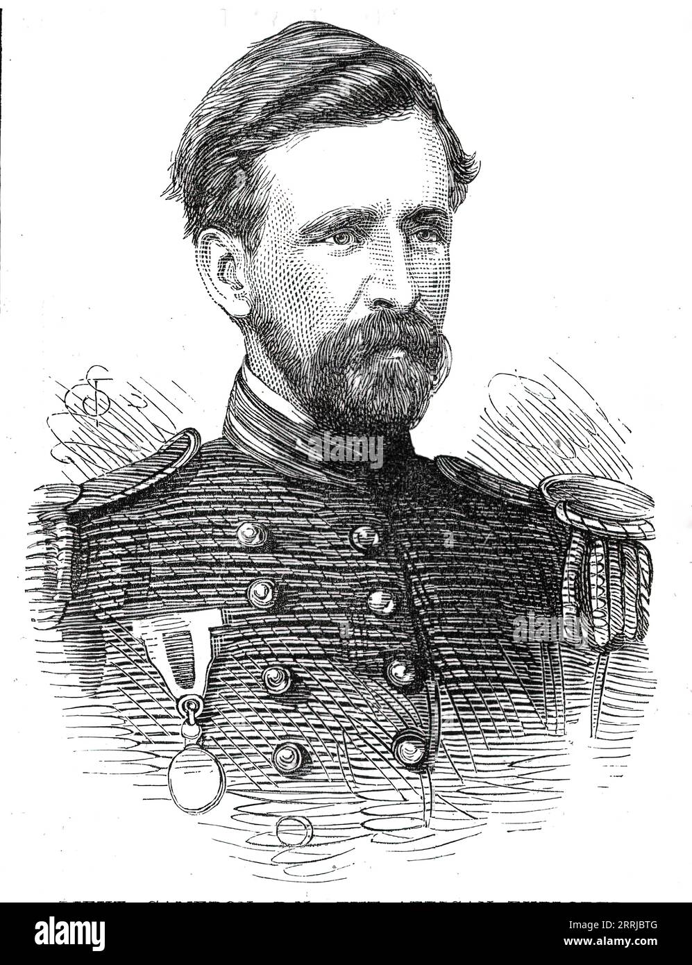 Lieut. Cameron, R.N., l'esploratore africano, 1876. "Il tenente Verney Lovett Cameron è entrato nella Royal Navy nell'agosto 1857, essendo il primo ragazzo sotto i quattordici anni che ha superato l'esame per cadetto navale... ha completato l'ultimo grande problema di [David] Livingstone, seguendo il corso del fiume Lualaba, che ha scoperto, infatti, non apparteneva al Nilo, ma al Congo; e ha attraversato tutta la larghezza dell'interno, dal lago Tanganica verso ovest fino alla costa atlantica. In questo meraviglioso viaggio... un'estensione di 1200 miglia di nuovo paese è stata discovere Foto Stock