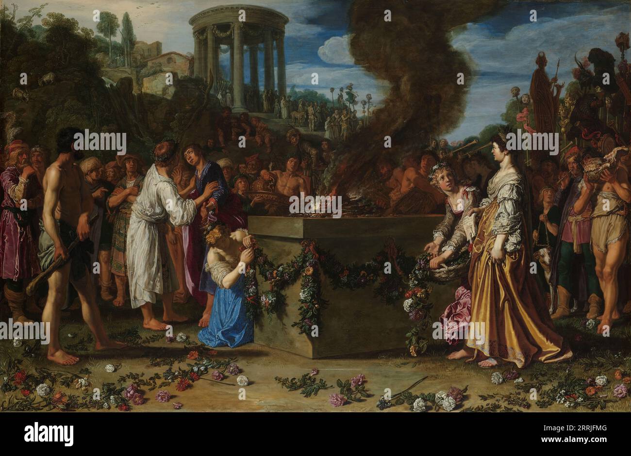 Oreste e Pylades disputano all'altare, 1614. Altri titoli: Oreste e Pylades che contestano all'altare (Euripide, Ifigenia in Tauris). Foto Stock