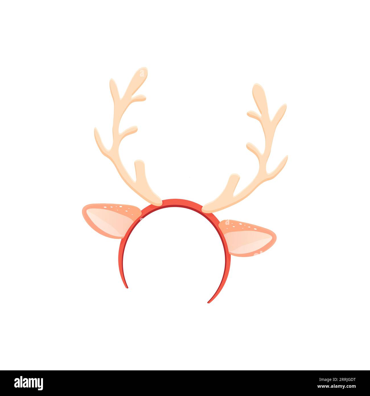 Archetto con corna di renna e orecchie, accessorio invernale. illustrazione vettoriale Illustrazione Vettoriale