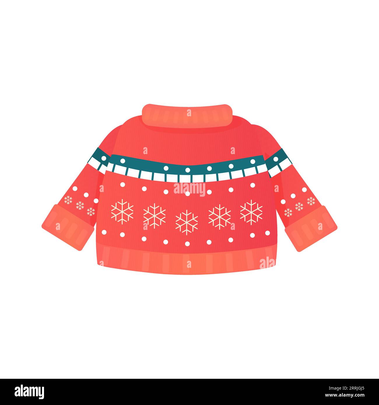 Pullover in maglia con presepi ornamentali e Capodanno. Illustrazione vettoriale Illustrazione Vettoriale