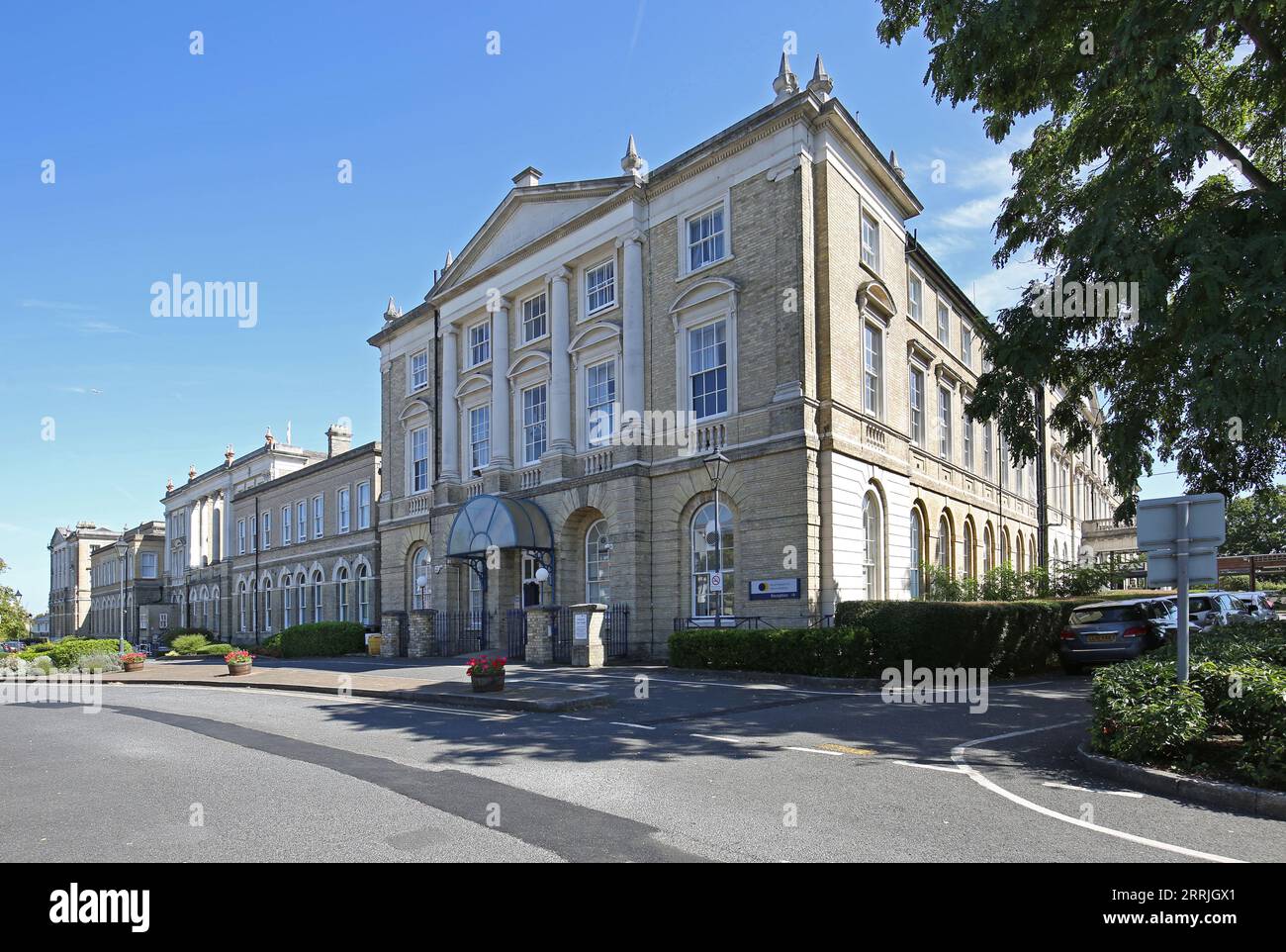 Royal Hospital for Neuro-Disability, Putney, Londra, Regno Unito. Vista esterna dell'edificio principale dell'ospedale vittoriano su West Hill, Londra SW15 Foto Stock