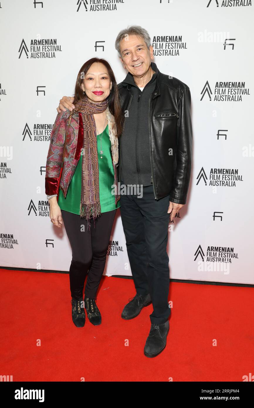 8 settembre 2023: Il CEO di Animal Logic ZAREH NALBANDIAN (R) partecipa alla serata di apertura dell'Armenian Film Festival Australia all'Event Cinemas Top Ryde l'8 settembre 2023 a Sydney, NSW Australia (Credit Image: © Christopher Khoury/Australian Press Agency via ZUMA Wire) SOLO PER USO EDITORIALE! Non per USO commerciale! Foto Stock