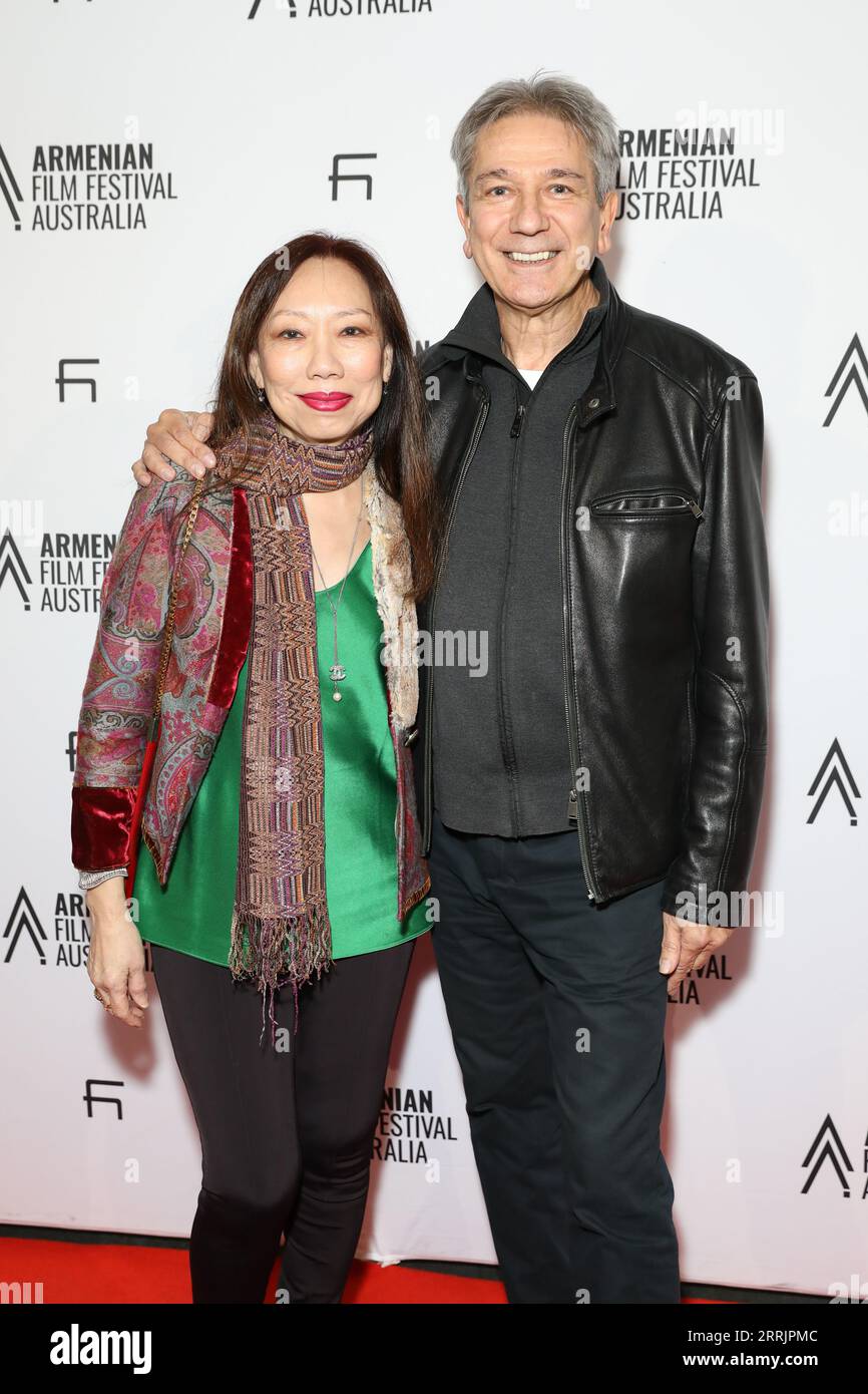 8 settembre 2023: Il CEO di Animal Logic ZAREH NALBANDIAN (R) partecipa alla serata di apertura dell'Armenian Film Festival Australia all'Event Cinemas Top Ryde l'8 settembre 2023 a Sydney, NSW Australia (Credit Image: © Christopher Khoury/Australian Press Agency via ZUMA Wire) SOLO PER USO EDITORIALE! Non per USO commerciale! Foto Stock