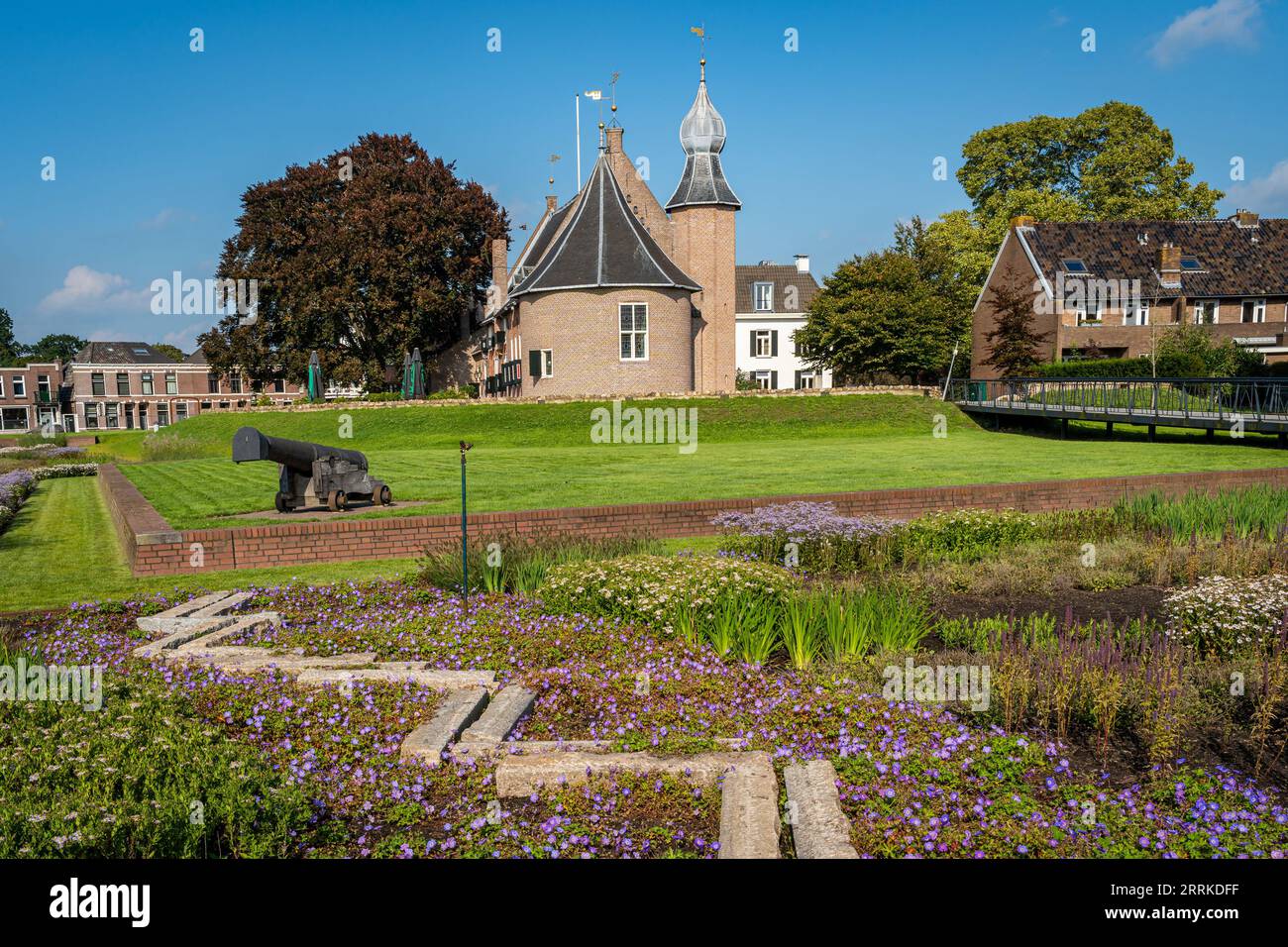 Vista del castello di Coevorden nella provincia di Drenthe, che è un sito patrimonio nazionale dei Paesi Bassi Foto Stock