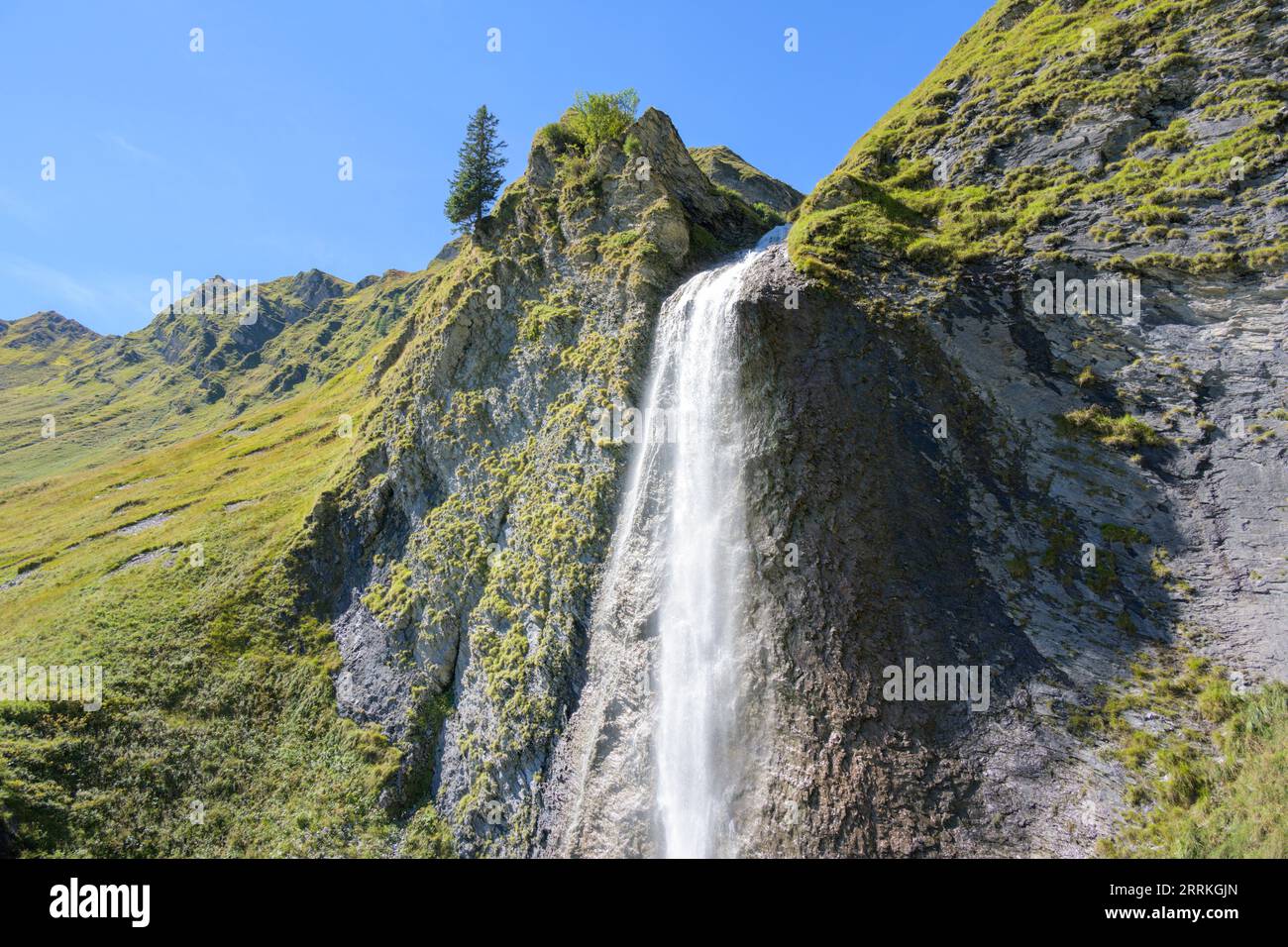 Austria, Tirolo, Zillertal, Waserfall vicino Hintertux. Foto Stock
