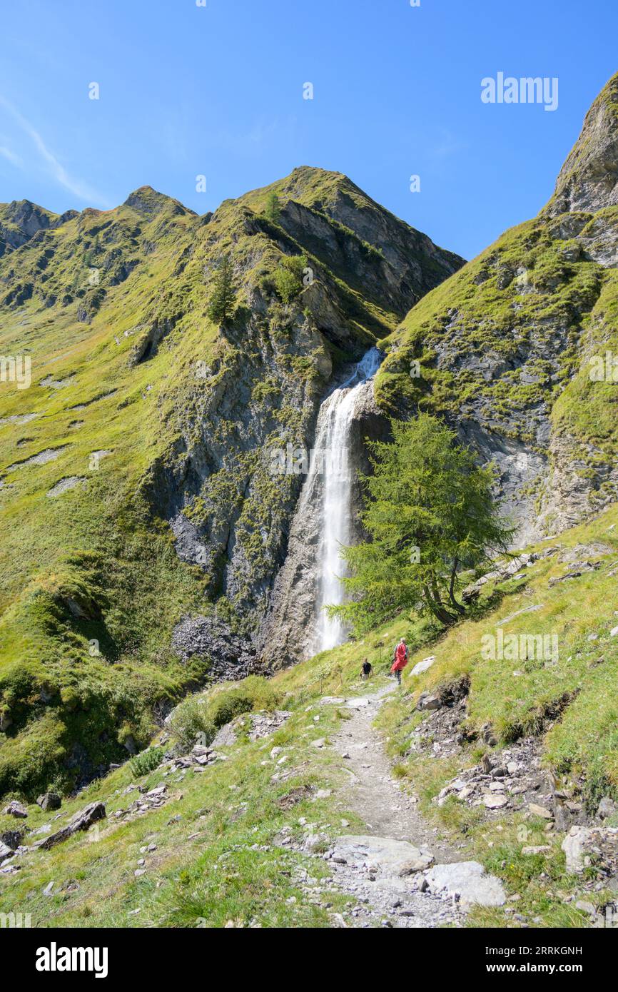 Austria, Tirolo, Zillertal, Waserfall vicino Hintertux. Foto Stock