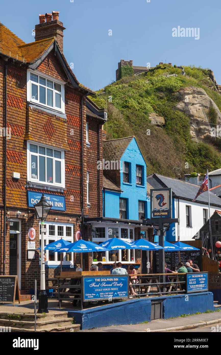 Inghilterra, Sussex, East Sussex, Hastings, il centro storico, Il Dolphin Inn Pub Foto Stock