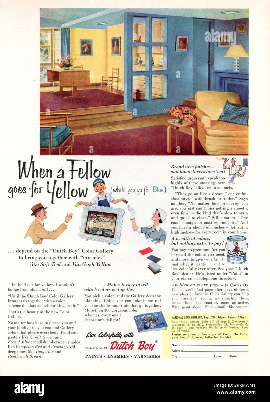 Vintage 'Good Housekeeping' ottobre 1953 Issue Advert, USA Foto Stock