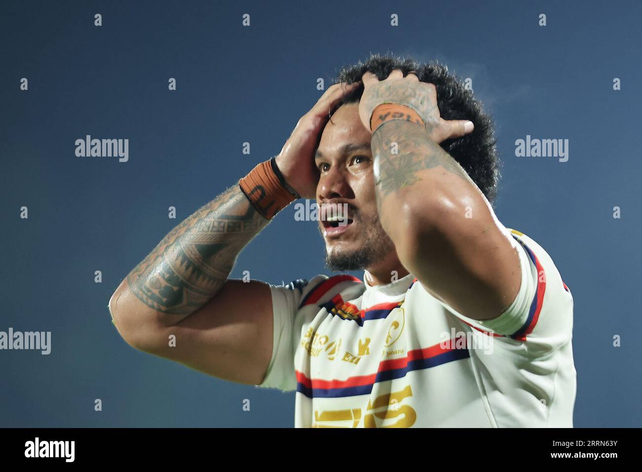 Wakefield, Regno Unito. 8 settembre 2023. BE Well Support Stadium, Wakefield, West Yorkshire, 8 settembre 2023. Betfred Super League Wakefield Trinity vs Catalans Dragons Renouf Atoni di Wakefield Trinity Credit: Touchlinepics/Alamy Live News Foto Stock