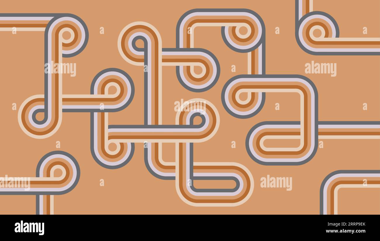 Pattern stile pipeline. Sfondo vintage astratto. Schema colore retro. Illustrazione Vettoriale