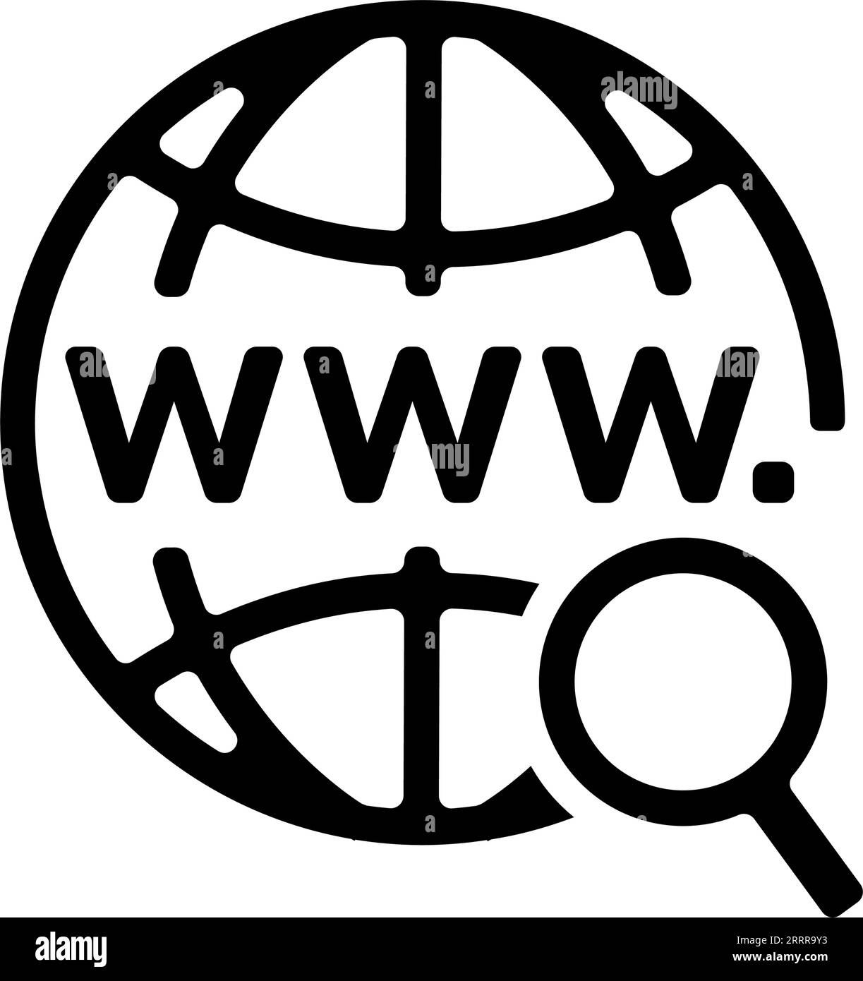 Illustrazione dell'icona vettoriale di Internet (navigazione in rete, ricerca in rete) Illustrazione Vettoriale