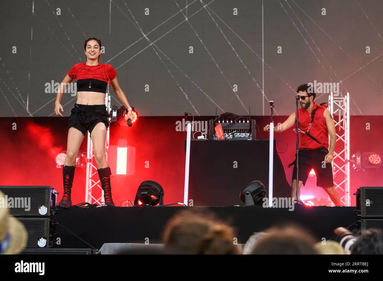 Festival vive Latino, edición España 2023. El festival acogió en Zaragoza a artistas como Juanes, Andrés Calamaro, Ana Tijoux, M-CLAN o Delaporte. Foto Stock