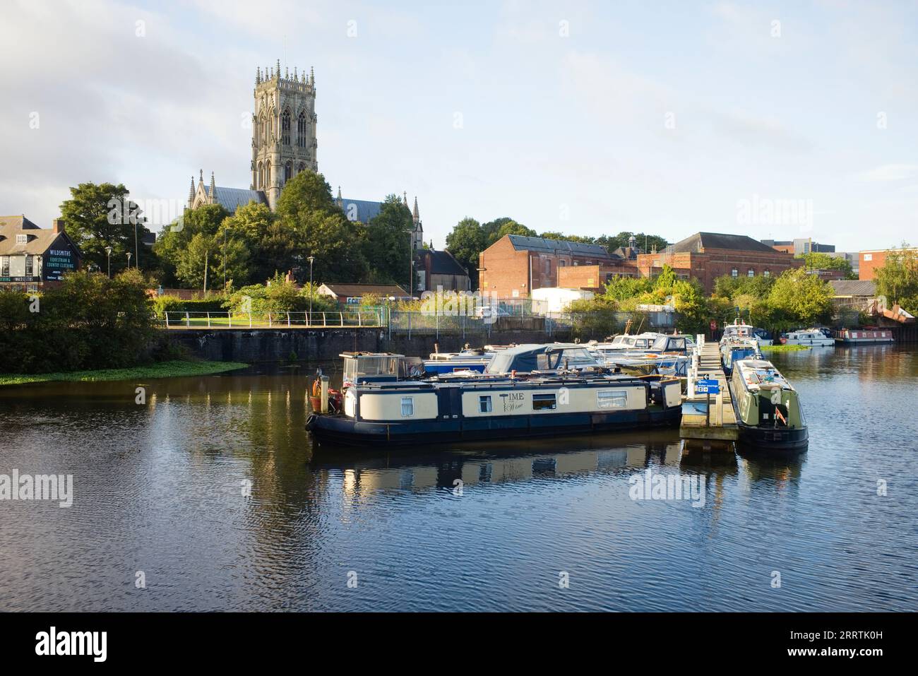 Ormeggi a Doncaster Wharf sulla Sheffield and South Yorkshire Navigation Foto Stock
