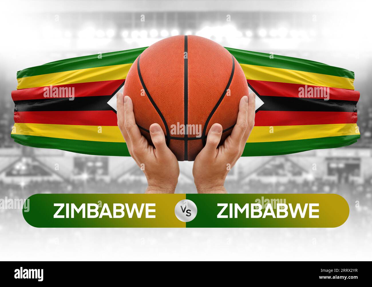 Immagine concettuale della Coppa di gara della partita di pallacanestro dello Zimbabwe contro le squadre nazionali di pallacanestro dello Zimbabwe Foto Stock